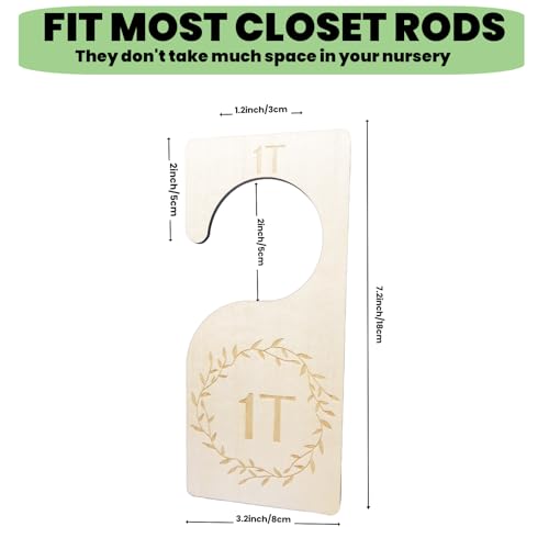 Vziokk 7Pcs Baby Closet Dividers, Closet Dividers for Hanging Clothes, Toddler Closet Organizer for Home Baby Kids Newborn Infant Clothes, Baby Clothes Dividers for Closet