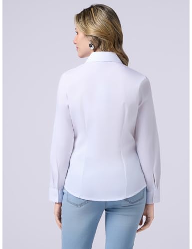 Oltre: Camicia In Popeline Con Bottone Gioiello Bianco. 50 Stagione Primavera Estate 2025. - 3