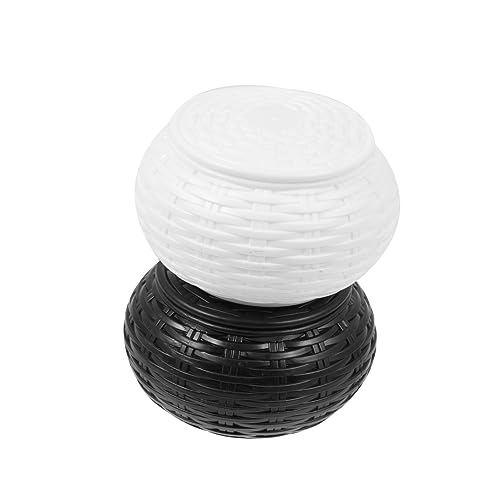 Kisangel 1 Pair Sturdy Go Chess Piece Storage Box Lightweight Practical Plastic Container with Lid for Easy Cleaning and Portability for Go Game Supplies and Simple Piece Organization