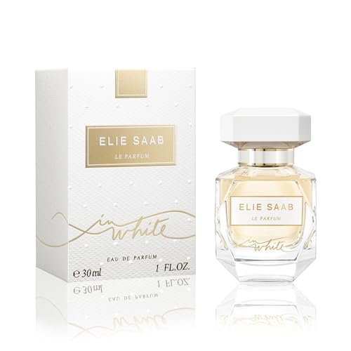 Elie Saab Le Parfum in White 30 ml – Eau de Parfum de Mujer – Fragancia Chipre Frutal – Vibrantes Notas de Frutos Rojos, Pera y Pachulí – Botella de Cristal Transparente