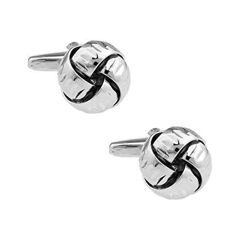 Gemelos para Hombre, Bola Plateada Acero Inoxidable miniatura 1