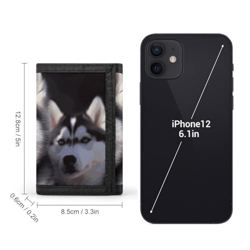 Husky Dog Trifold Wallet for Men - Money Clip Slim Wallets with Multiple Card Slots Minimalist Small Front Pocket Wallet for Everyday Carry2