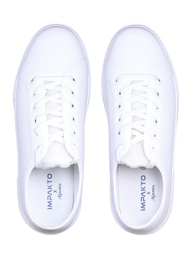 Image of Impakto Men's Sneakers | Lightweight & Washable Casual Shoes | Comfortable Lace-Up Shoes, Office & Travel | Soft Cushioned Insole & Slip Resistant