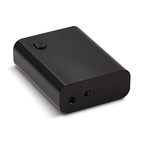 Jensen Portable Wireless Audio Transmitter & Receiver – Compatible with TV, Sound System, Car & Nintendo Switch, Bluetooth Connectivity, 32-Foot Range, 13 Hours of Playback