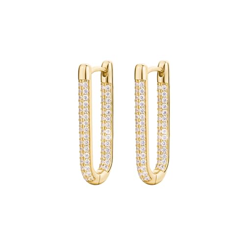 Boucles d'oreilles Rosato en Argent Massif et Oxydes de Zircone Collection Blanche