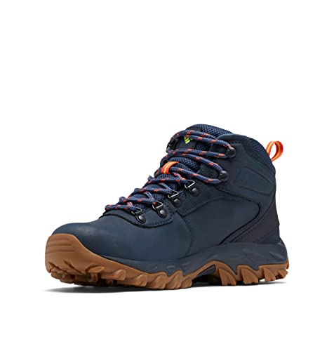 Columbia Men's Newton Ridge Plus II Waterproof Hiking Boot Shoe, Abyss/Dark Mountain, 11 Wide