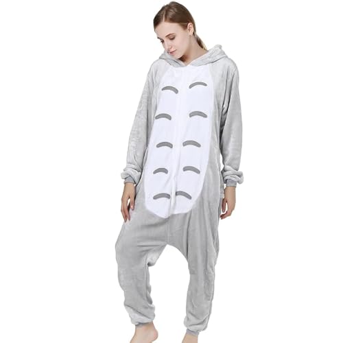 NC Joystart Adult Onesie Animal Pajamas Unisex Carnival Halloween Cosplay Costume Sleepwear (Small, Totoro)