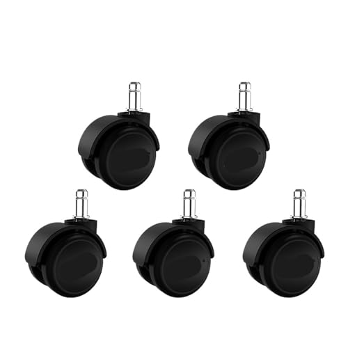 Roulettes M10 22mm en noir universel pour fauteuil de bureau - Robustesse de 2 pouces