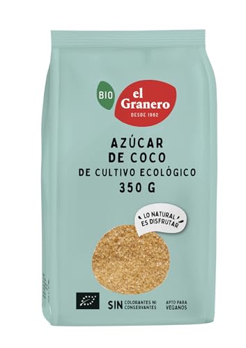 El Granero Integral - Azúcar de Coco - 350 g - Endulzante Natural - Alternativa Saludable - Bajo Índice Glucémico - Rico en Vitaminas y Minerales - Apto para Veganos