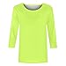 3/4 Length Sleeve Womens Tops Dressy Casual Summer Vacation Blouses Lightweight Loose 3 Quarter Sleeve Tunic Shirts Neon Green