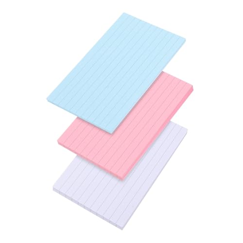 Bloc-notes mémo pastel rose girly : lot de 5 blocs de notes autocollantes pour le bureau
