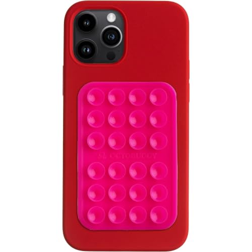 Image of OCTOBUDDY Classic - Silicone Suction Phone Case Adhesive Mount, Hot Pink