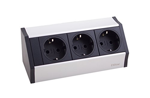 Schulte 936.00.013 Evoline V de Tapones Dock, Negro, Incluye sujeción Perfil 100 mm