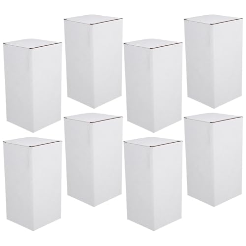 jojofuny Caja de Cartón Corrugado Color 10x10x20 Cm, 10 Unidades, Caja de Envío Multifunción Divisiones para Botellas de Vino, Embalaje Resistente para Paquetería y Mudanza