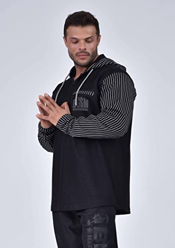 BGSM Men's Loose Fit Active Sweatshirt Hooded Oversize Long Sleeve Pullover2