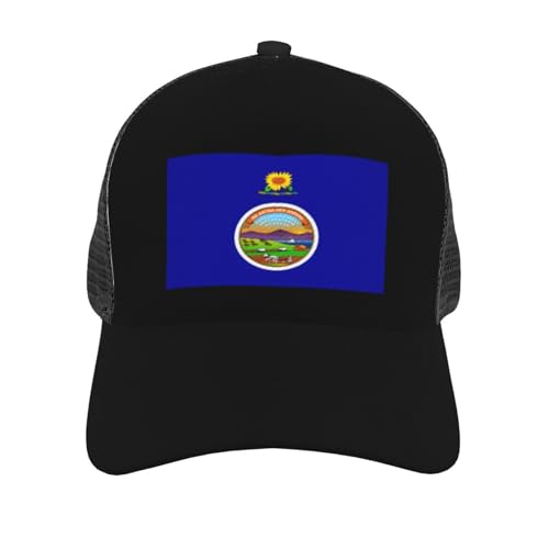 Flag of Kansas Mesh Baseball Cap - Classic Adjustable Peak Cap, Trucker Hat for Men & Women2