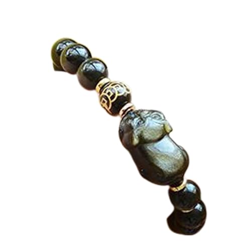 Cochon Feng Shui obsidienne noire pierres précieuses naturelles chakra Reiki 10mm