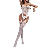 💗Design sexy: il design a rete e traforato di questa catsuit conferisce un effetto trasparente che accentua la tua figura e trasuda un fascino infinito. Il design a spalline sottili del pigiama ti rende anche sexy e seducente.