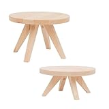 urbanjngl - Tibbe - Holz Pflanzen- oder Terrariumständer - Set mit 2 - Pflanzentische - 12 & 17 cm