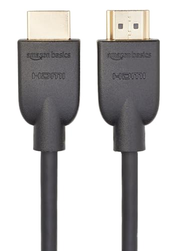 Image of Amazon Basics HDMI Cable, 2-Pack, 10ft, High-Speed 4K@60Hz HDMI 2.0 Cord for Blu-ray, 18Gbps, 2160p, 48 bit, Ethernet, Compatible with TV /PS5 /Xbox /Roku, Black