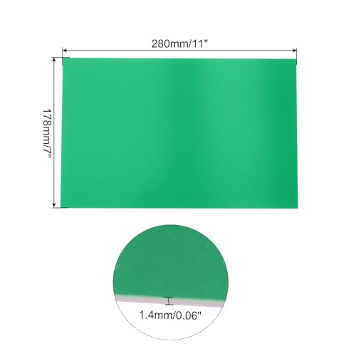 Image of MECCANIXITY ABS Engraving Double Color Sheet 7x11inch Green /White for Badge, Sign, DIY Carving Pack of 12
