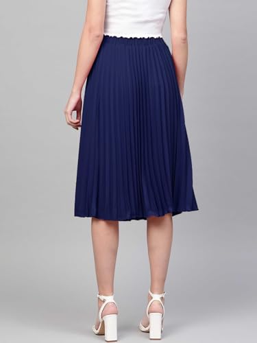 Image of Femvy Pure Crepe Pleated Skirt