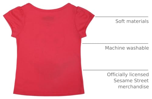 Image of Sesame Street Elmo Girls 3 Pack Short Sleeve T-Shirt for Infant and Toddlers