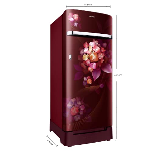 Image of Samsung 225L 4 Star Direct Cool Single Door Digital Inverter Refrigerator Appliance (RR23B2H2XHT /HL, Hydrangea Plum, 2022 Model)