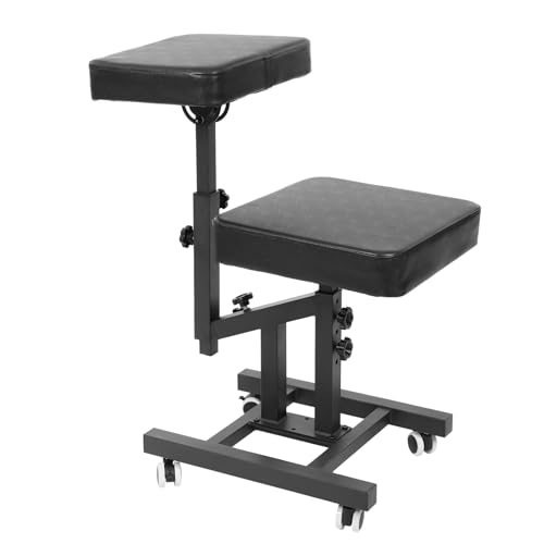 ARBGO Silla multifunción con reposabrazos, silla de tatuaje ajustable, silla de tatuaje con ruedas para casas, salones de belleza, salones de uñas, centros comerciales (negro)