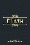 Ethan Notebook: Personalized Name Vintage Journal For Ethan, Birthday Gift For Men, Boys, Friends And Boyfriend, 6x9, 120 Ruled Pages, Matte Finish Cover