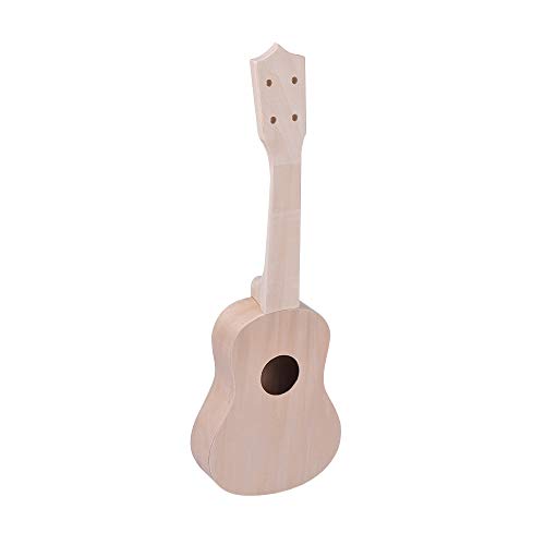 Karlak 21 Ukelele, Kit de Bricolaje con Cuerpo de de Barra y Cuello, Diapasón de Plástico y Puente,...