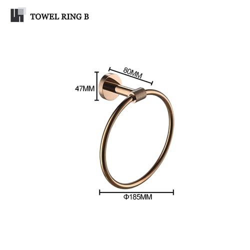 Toallero de pared oro rosa y accesorios de baño DFG1074 3