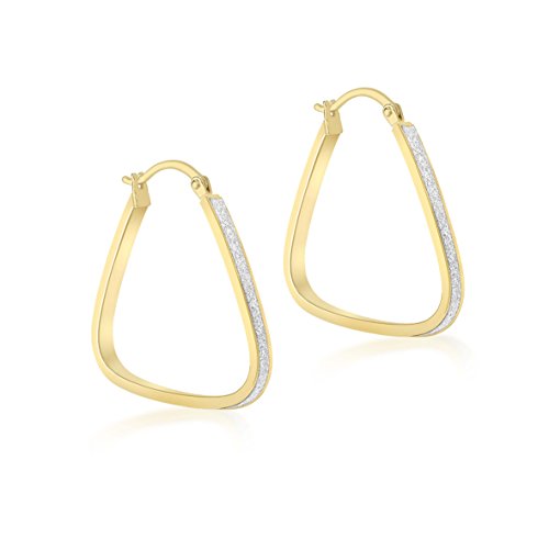 Créoles triangle or jaune 9 ct Carissima : le cadeau idéal avec leur éclat Stardust unique