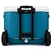 Coleman 60qt Rolling Cooler with Wheels, Insulated Portable Wheeled Chiller with Ice Retention, Made in USA