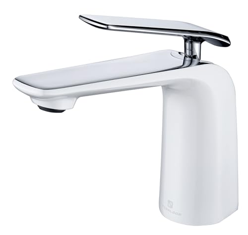 Encuentra la mejor selección de Grifería para Baños lavamanos disponible en línea para comprar. 34 TOCALOCA Grifos de lavabo de baño blancos y plateados, grifos de lavamanos cromados de un solo mango y un agujero, grifos mixtos de agua fría y caliente, grifos de baño de una...