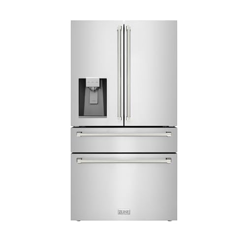 ZLINE Autograph Nickel Handle Fridge