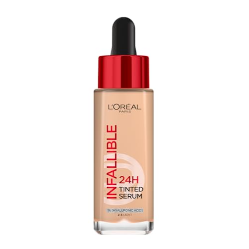 Image of L'Oreal Paris Infallible 24H Tinted Serum Foundation, Light-weight Coverage, Dewy & Radiant Finish, Transfer-proof, 30ml