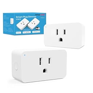 New One Smart Dimmer Plug 2 Pack, 2.4G WiFi Dimmable Smart Plug, Smart Outlet, Dimmer Plug Work with Alexa, Smart Life, Google Assistant for Voice Control, No Hub Required