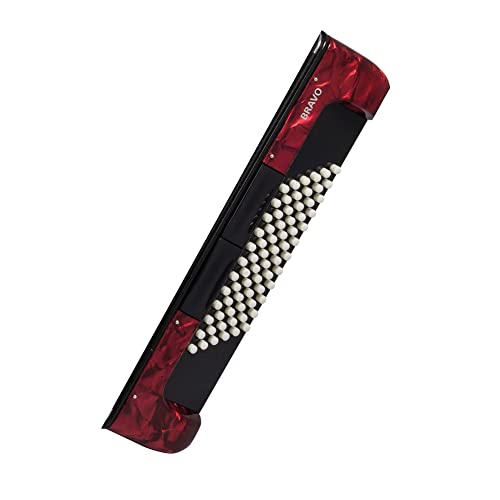 Hohner Bravo Iii 96 Chromatic Piano Key Accordion (Pearl Red) #TOP5