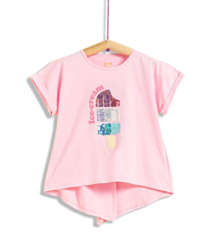Camiseta Manga Corta niña Lentejuelas Reversibles