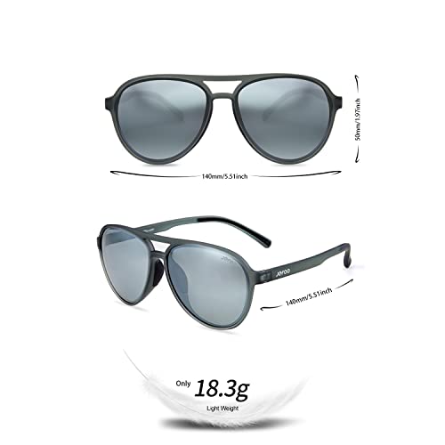 Image of Jefoo Polarized Aviator Sunglasses for Women Men Retro Trendy Sports Sunglasses for Outdoor UV400 Protection