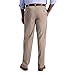 Haggar Men's Iron Free Premium Khaki Classic Fit Flat Front Expandable Waist Casual Pant, Medium Khaki, 44 x 32
