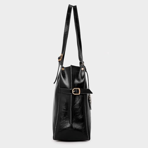 Image of Carrylux Women's Soft PU Tote Bag | Large Single Compartment Shoulder Handbag with Adjustable Strap | Office, College & Casual