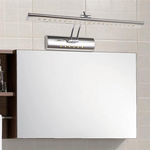 Apliques de pared para baño con luz blanca plateada de bajo consumo 7