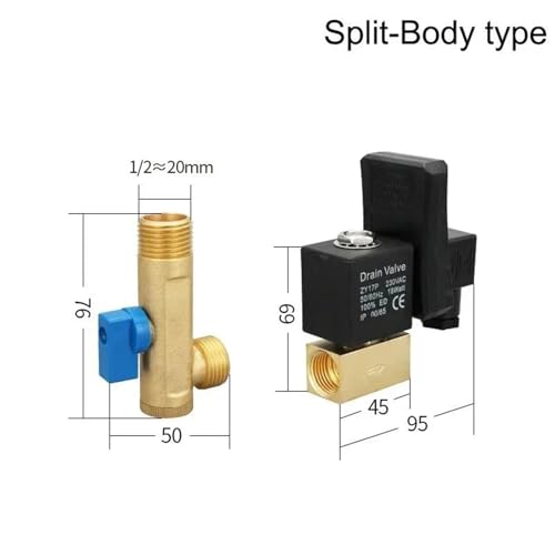 Válvula de drenaje electrónico de 1/2 pulgada de 24V para compresor 3