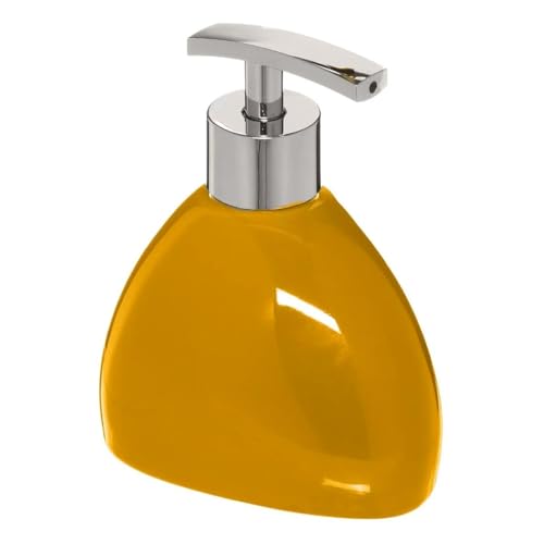 Paris Prix Five Simply Smart - Distributeur de Savon Galet 14cm Jaune