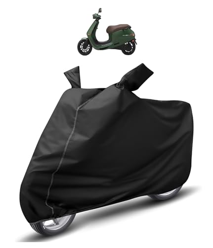 Image of Auto Hub Waterproof Scooty Cover Compatible with Ola S1 Pro Dustproof, UV Protection Two Wheeler Scooty Ola S1 Pro Cover - Black