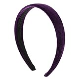 Topkids Accessories Velvet Alice Bands Luxury Headband Head Band Hairband Hair Band Adult Women Ladies Girls Kids Wedding Bride Fashion Aliceband Wonderland 2.5cm 1" Thick Wide (Purple) - Image 2