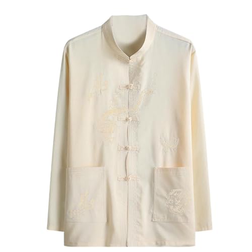 Hanfu homme style chinois manches longues vêtement traditionnel brodé polyester
