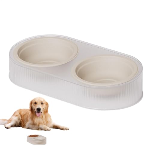 Cat Food And Water Bowl Set, Dog Food And Water Bowl Dishes Set, Cat Feeding Bowls, Double Cat Bowl, 2-en-1 Pet Food And Water Feeder For Kittens, Puppies, Water and Food Feeder For Puppies